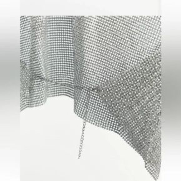 ZARA TRINNY SILVER JEWELLED HALTER TOP M CHAINMAIL LAYERING PIECE Ref:- 7901/465 - Picture 2 of 5
